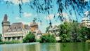 Historic lake-side castle in Budapests Citizens Park.